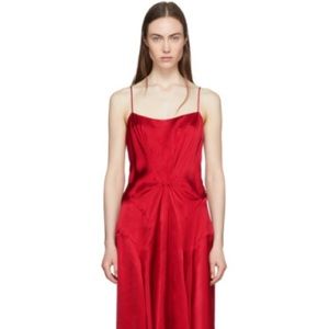 Carven red slip dress